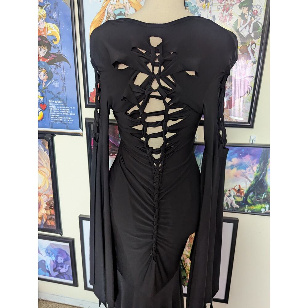Etsy Morticia Dress Sz S - Picture 6 of 6